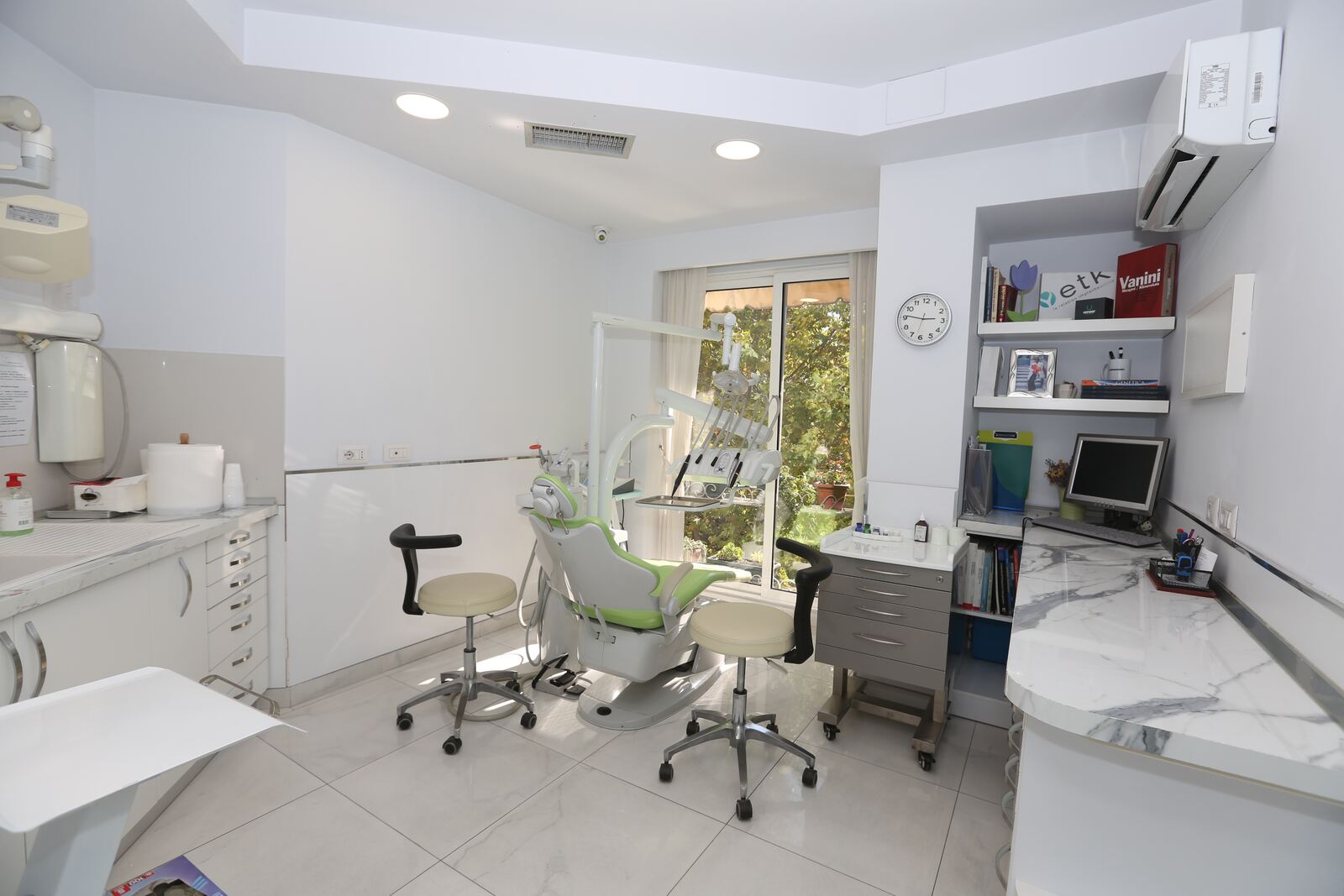 Treatment room with modern dental equipment